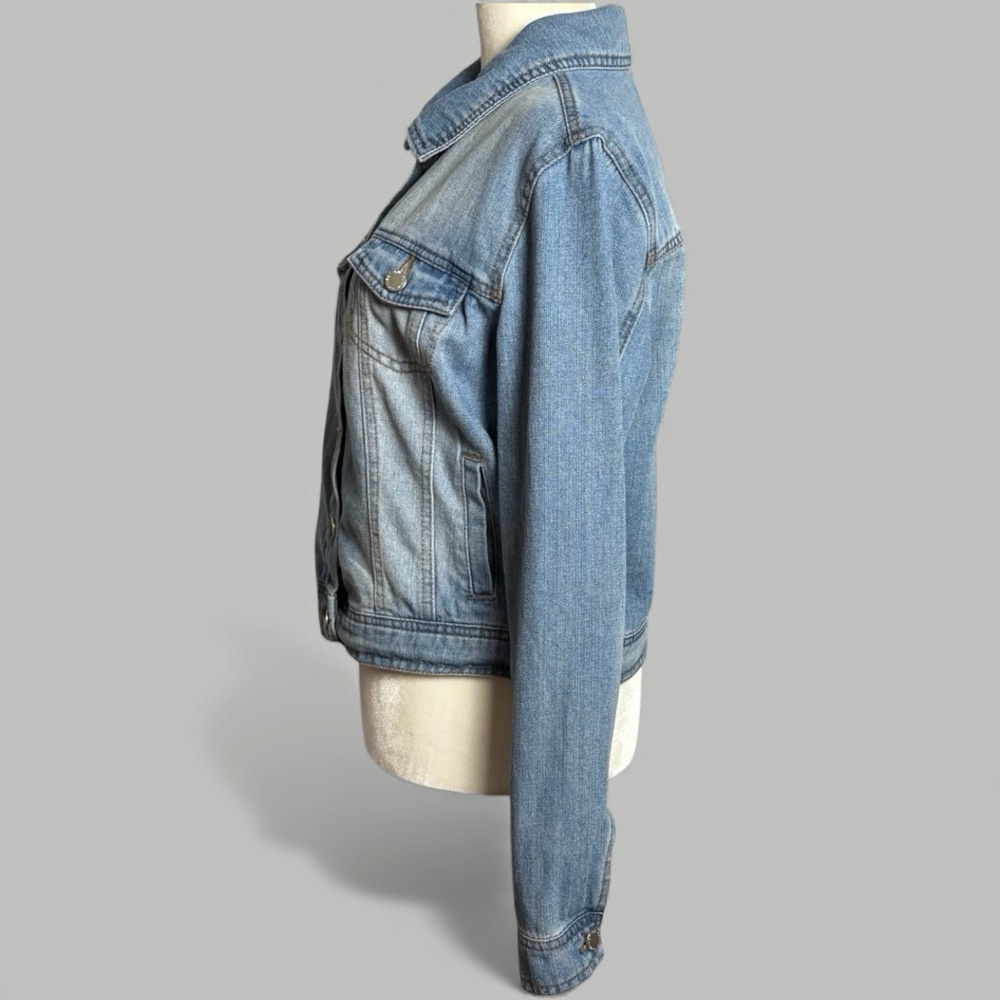 Ci Sono Light Blue Denim Jacket with Retro Nashville Graphic - Picture 3 of 9